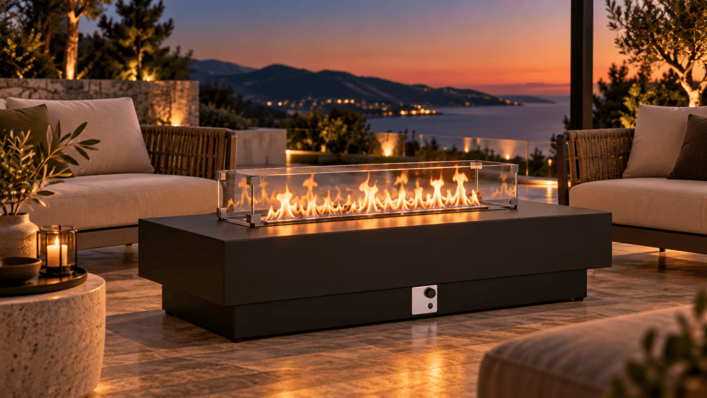 FIRE PIT RECTANGULAR GAS / ETHANOL