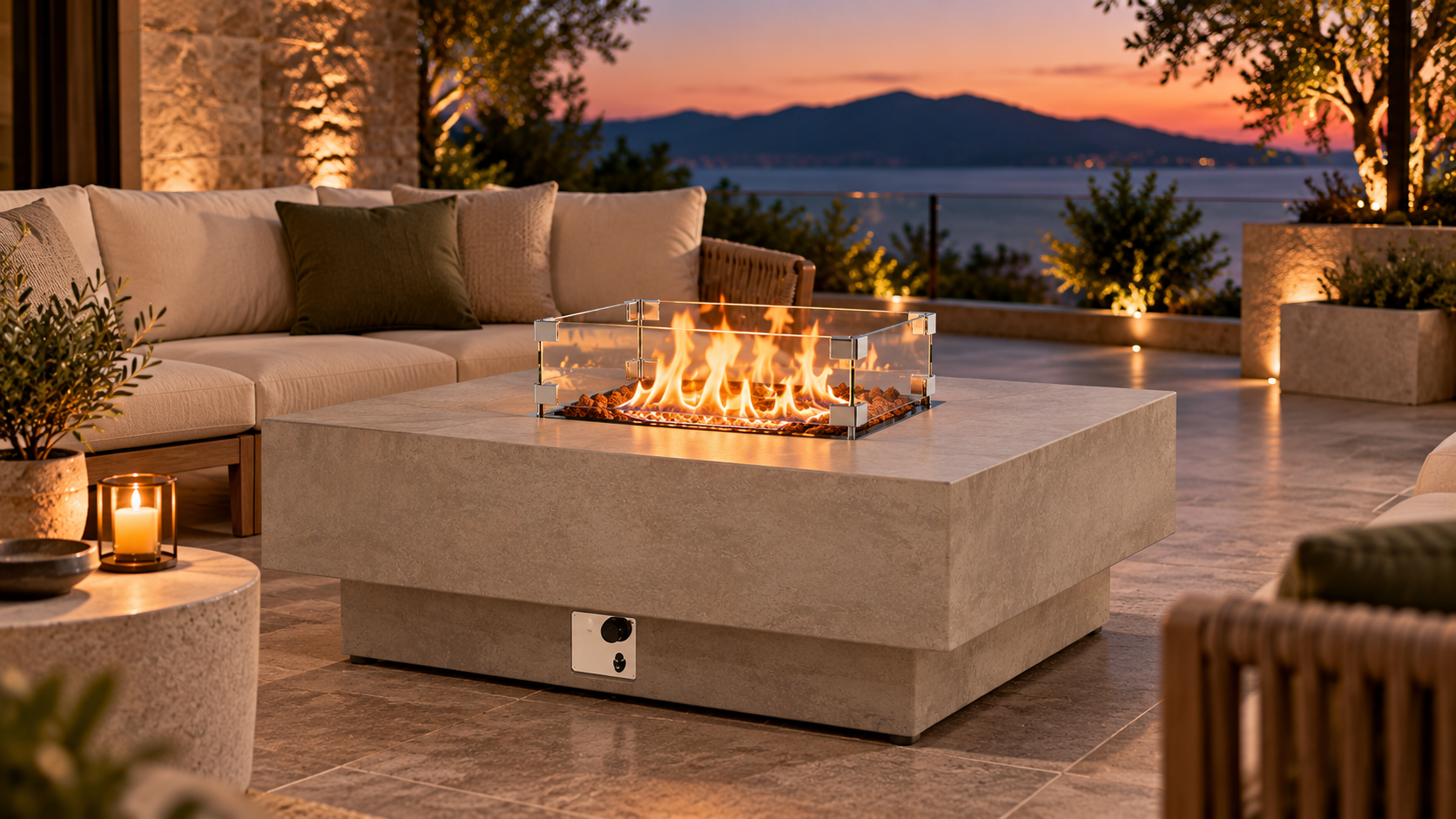 FIRE PIT SQUARE GAS / ETHANOL